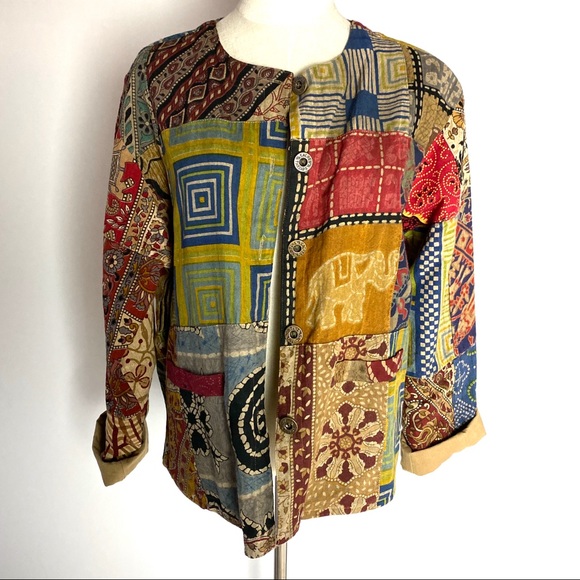 Sacred Threads Jackets & Blazers - Sacred Threads Boho Patchwork Cotton Jacket S/M